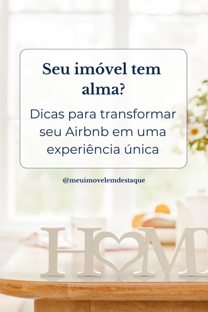 Uma decoração acolhedora com letras formando a palavra "HOME", onde o "O" é substituído por um coração. O ambiente ao fundo tem luz natural, com detalhes suaves e tons claros, transmitindo conforto e hospitalidade.